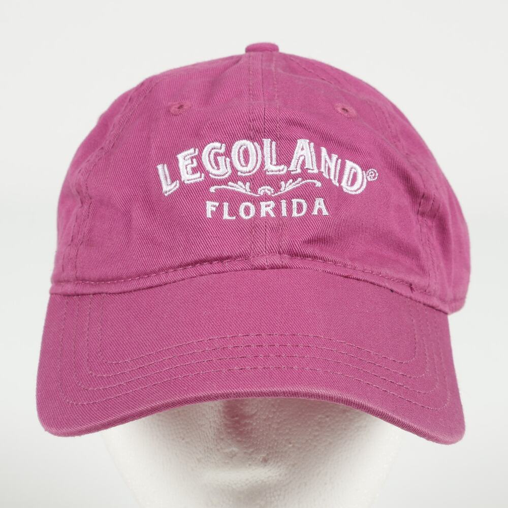 Lego Legoland Florida 100% Cotton H&L Packable Ball Cap Hat Pink